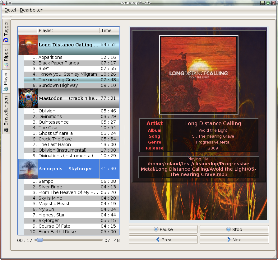 Player in new optics